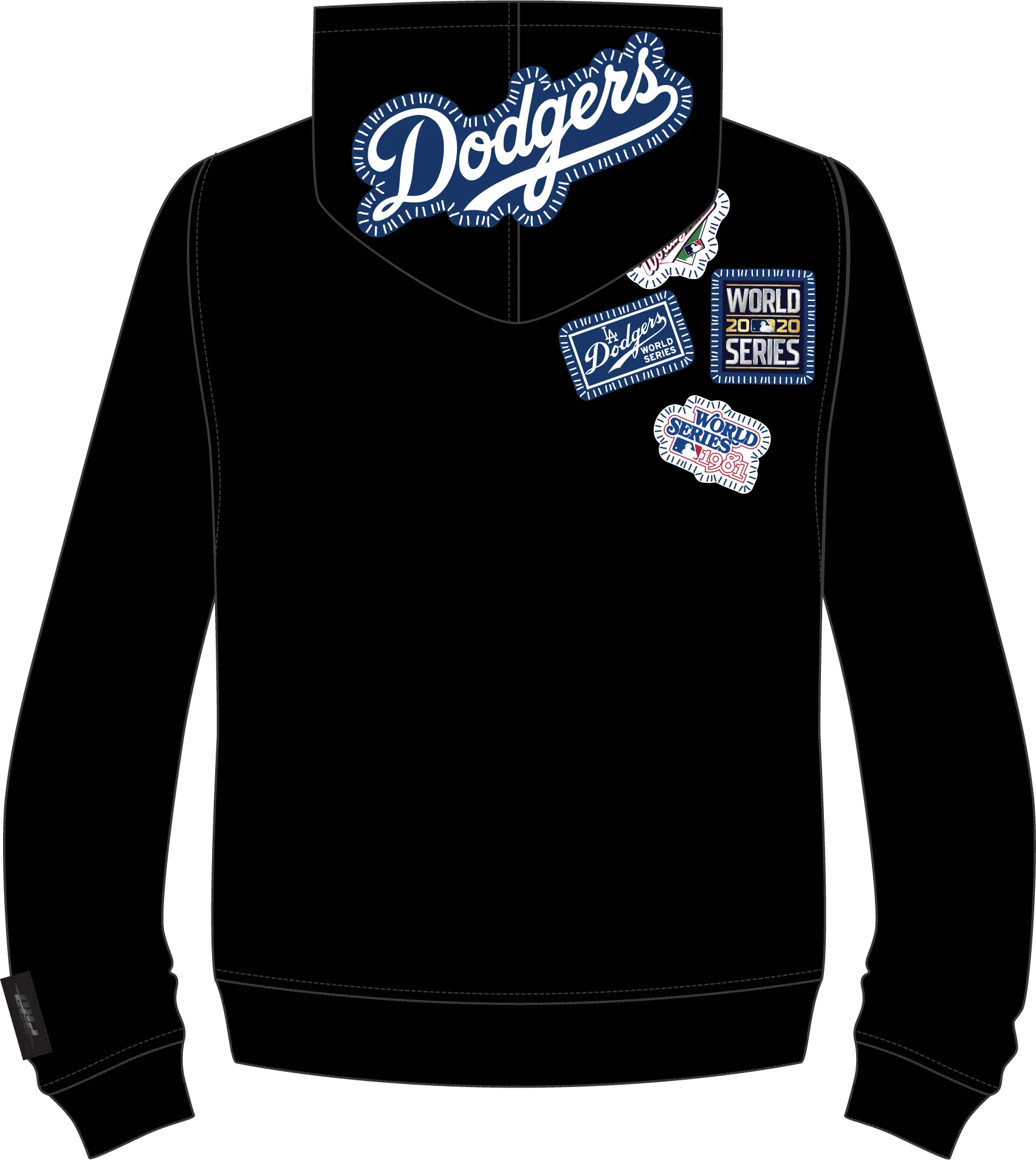 MLB LOS ANGELES DODGERS DIY PICK STITCH MEN'S DOUBLE KNIT PULLOVER HOODIE