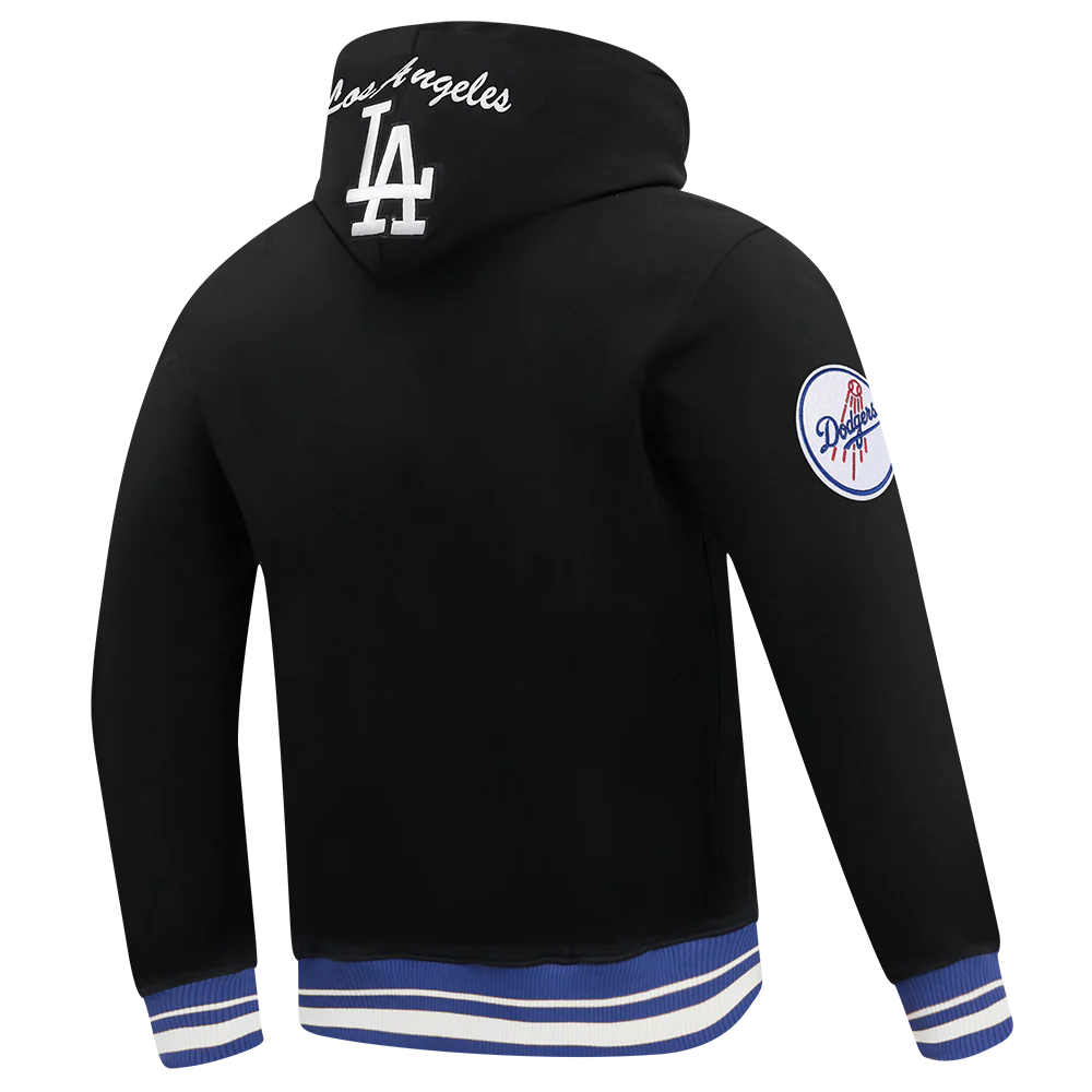 MLB LOS ANGELES DODGERS TEAM BADGE MEN'S RIB PO HOODIE