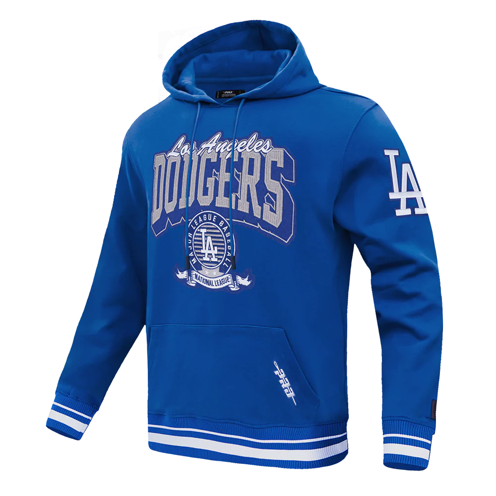 MLB LOS ANGELES DODGERS TEAM BADGE MEN'S RIB PO HOODIE