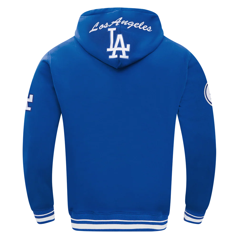 MLB LOS ANGELES DODGERS TEAM BADGE MEN'S RIB PO HOODIE
