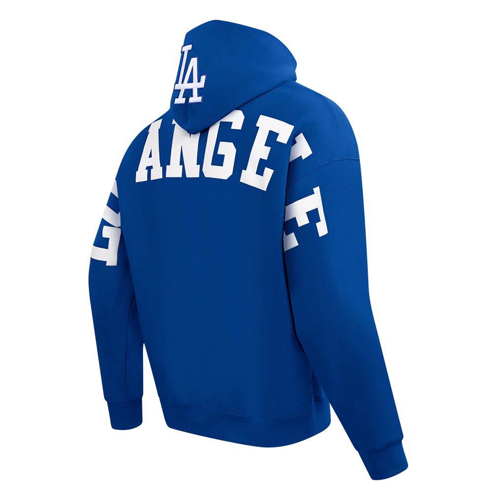 MLB LOS ANGELES DODGERS WINGSPAN MEN'S DROP SHOULDER FLC PO HOODIE V