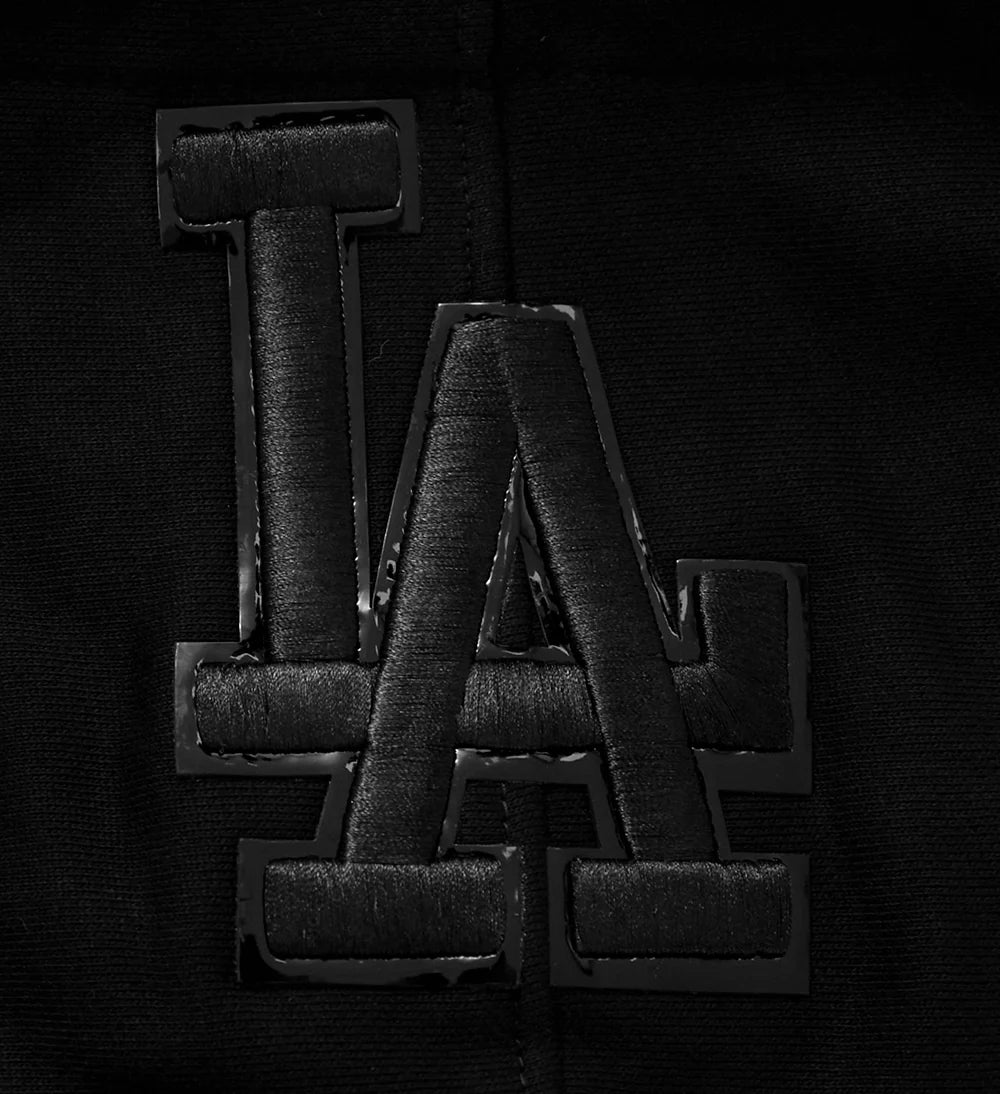 MLB LOS ANGELES DODGERS TRIPLE BLACK LOGO MEN'S PULLOVER HOODIE