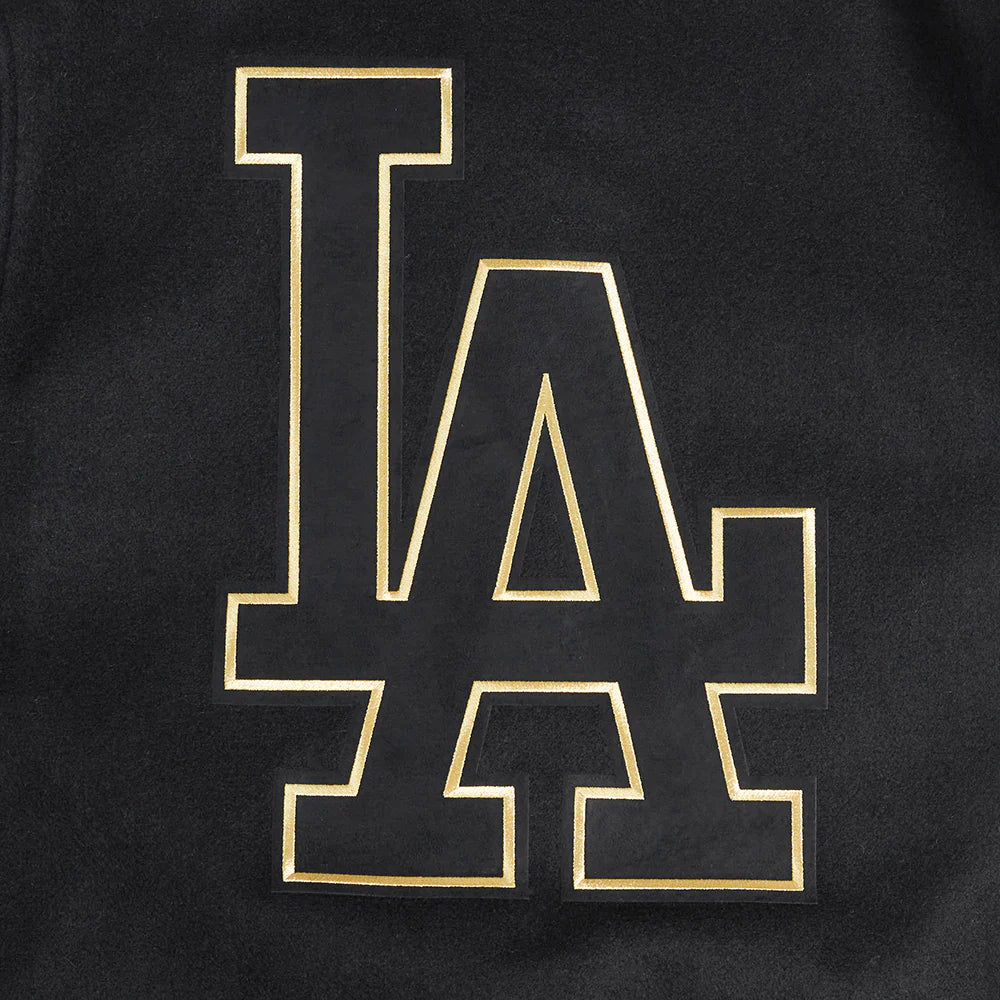 MLB LOS ANGELES DODGERS BLACK & GOLD MEN'S WOOL VARSITY JACKET