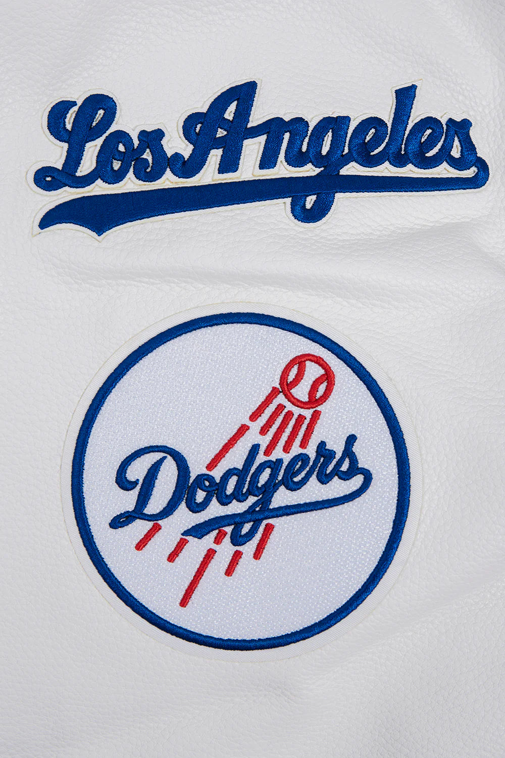 MLB LOS ANGELES DODGERS OLD ENGLISH MEN'S RIB WOOL VARSITY JACKET