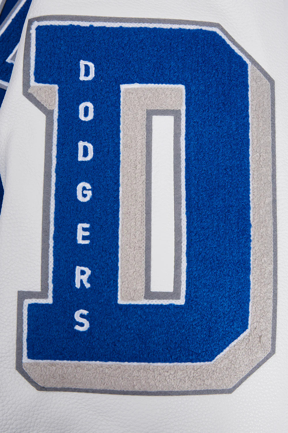 MLB LOS ANGELES DODGERS OLD ENGLISH MEN'S RIB WOOL VARSITY JACKET