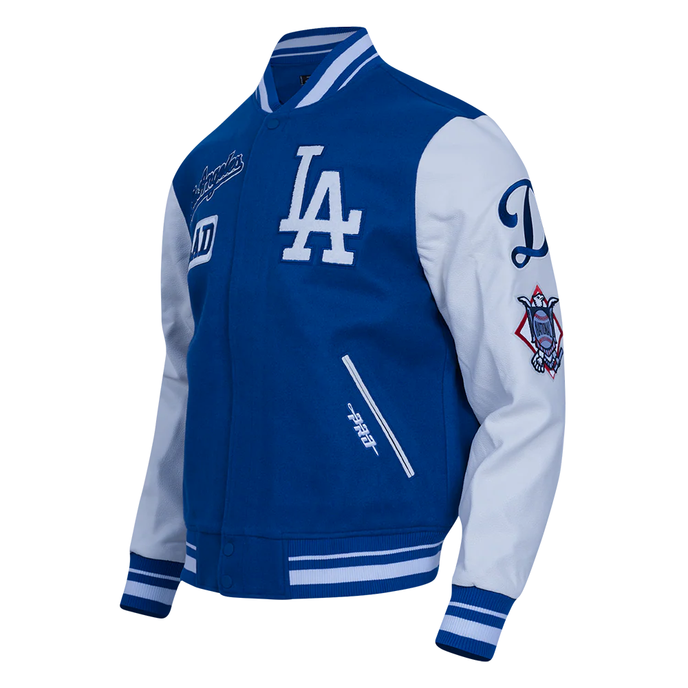 MLB LOS ANGELES DODGERS AREA CODE MEN'S RIB WOOL VARSITY JACKET