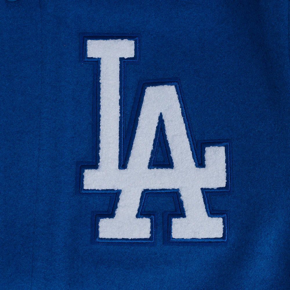 MLB LOS ANGELES DODGERS AREA CODE MEN'S RIB WOOL VARSITY JACKET