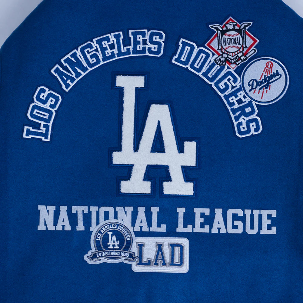 MLB LOS ANGELES DODGERS AREA CODE MEN'S RIB WOOL VARSITY JACKET