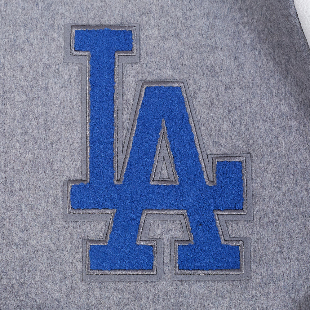 MLB LOS ANGELES DODGERS AREA CODE MEN'S RIB WOOL VARSITY JACKET