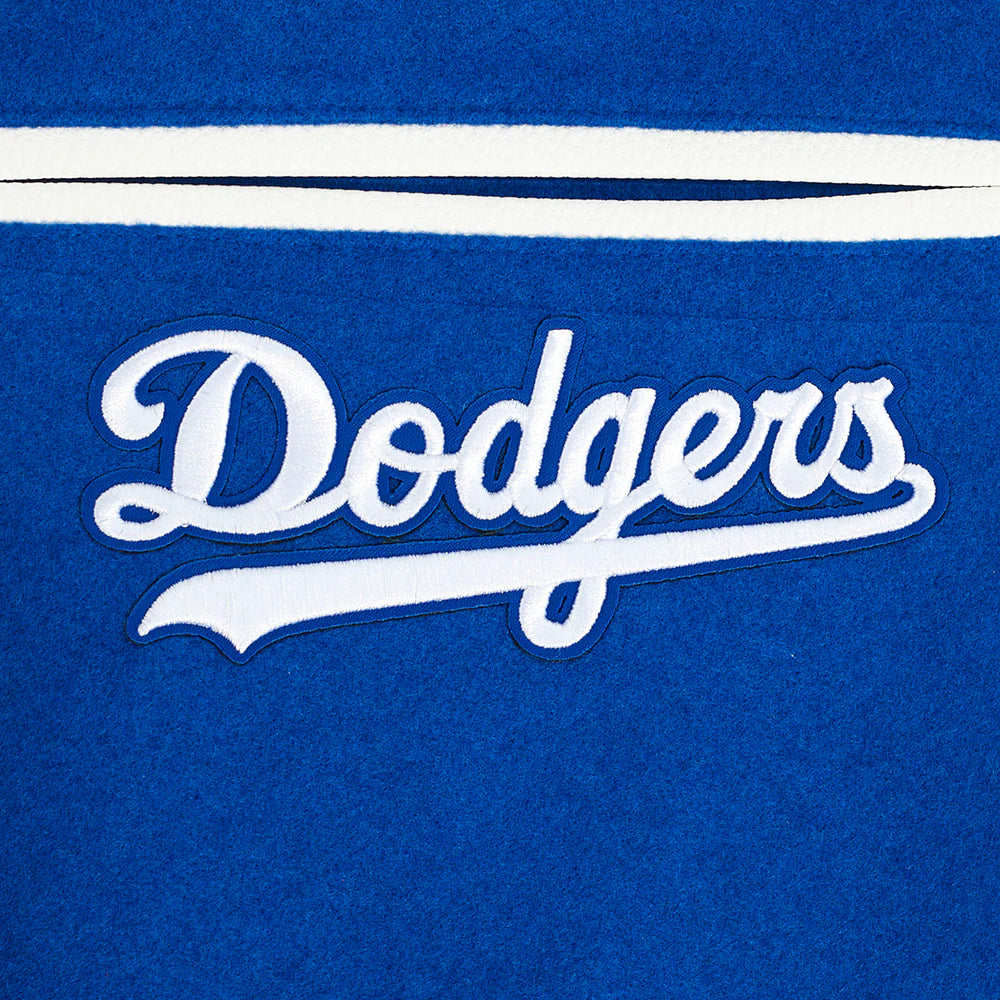 MLB LOS ANGELES DODGERS TEAM PENNANTS MEN'S RIB WOOL VARSITY JACKET