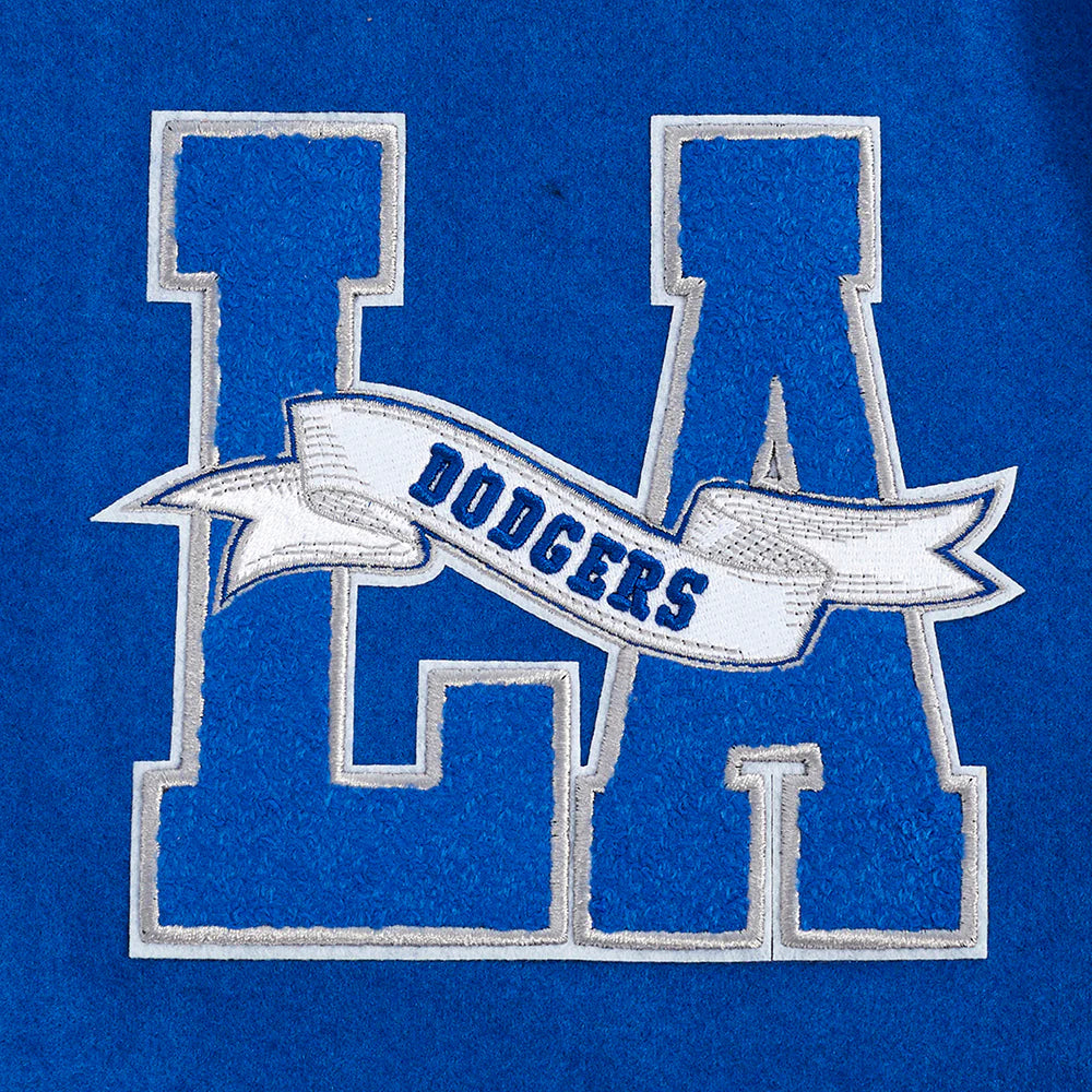 MLB LOS ANGELES DODGERS TEAM PENNANTS MEN'S RIB WOOL VARSITY JACKET