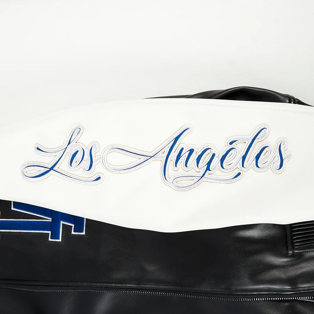 MLB LOS ANGELES DODGERS CITY SIGNATURE MEN'S LEATHER VARSITY JACKET