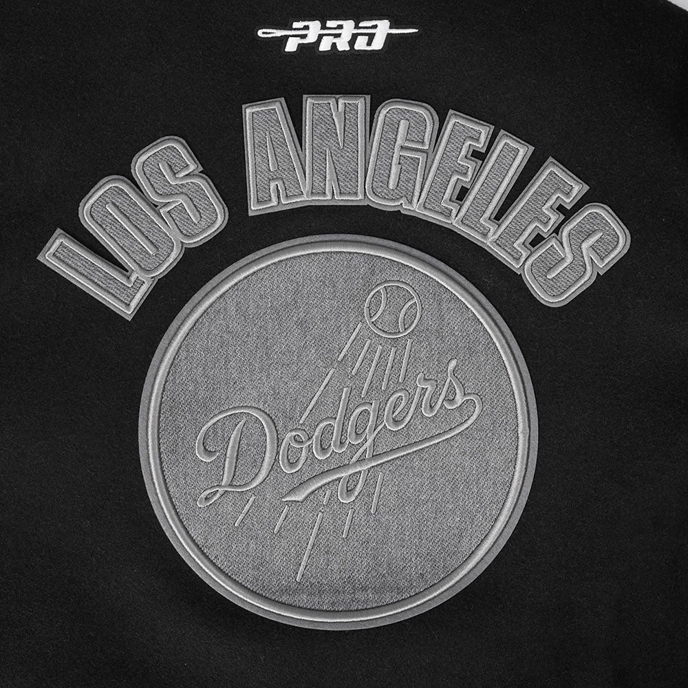 MLB LOS ANGELES DODGERS REVERSE FRENCH TERRY MEN'S COLOR BLOCK WOOL VARSITY JACKET