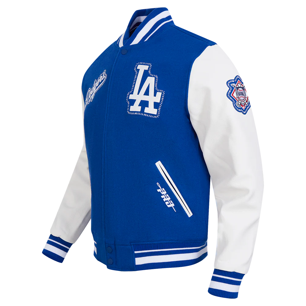 MLB LOS ANGELES DODGERS DIY PICK STITCH MEN'S RIB WOOL VARSITY JACKET