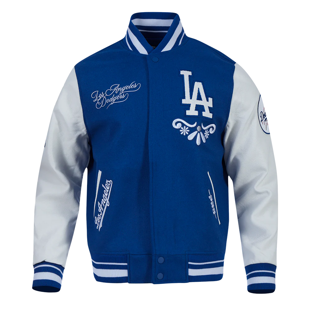 MLB LOS ANGELES DODGERS SUGAR SKULL MEN'S RIB WOOL VARSITY JACKET
