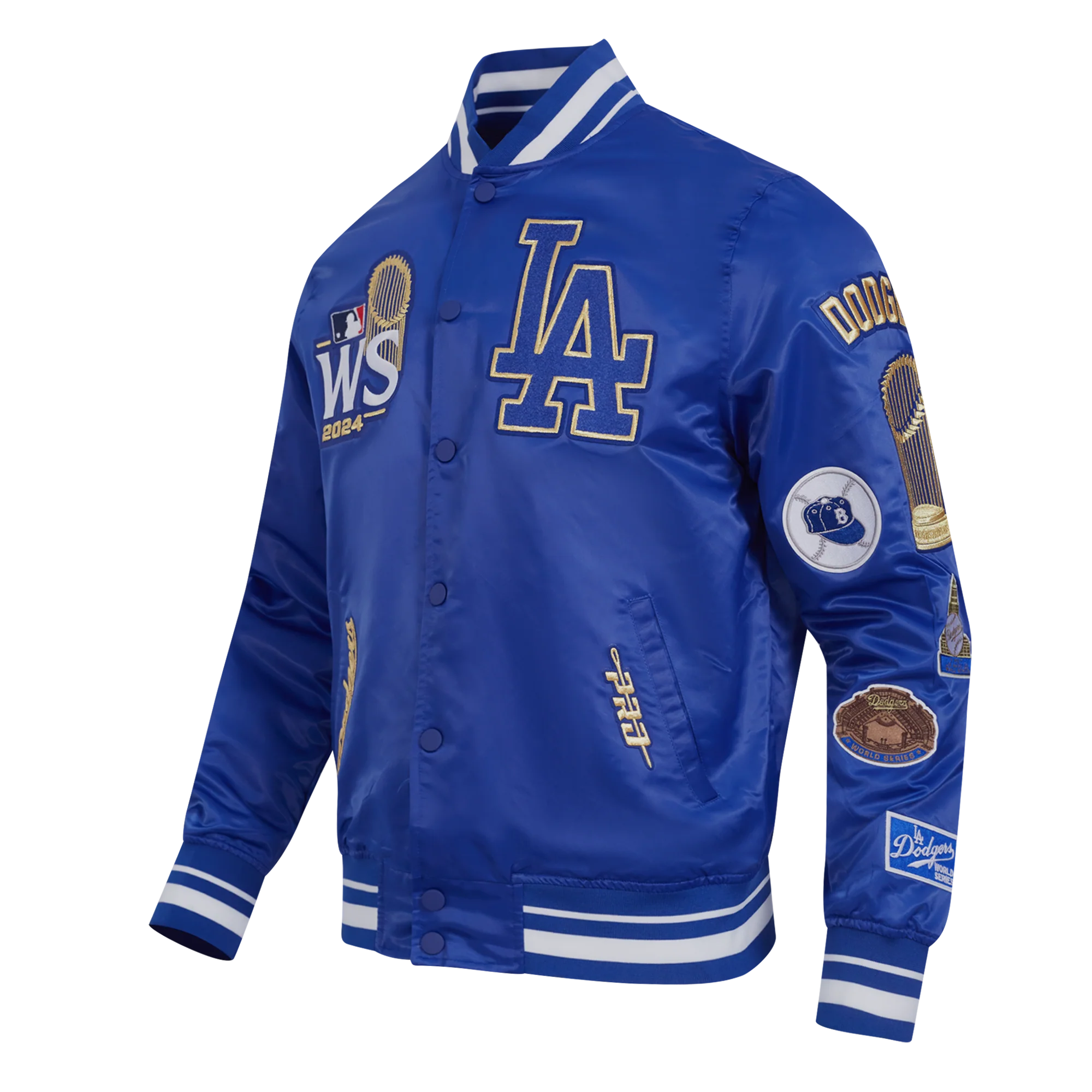 MLB LOS ANGELES DODGERS WORLD SERIES 2024 MEN'S RIB SATIN JACKET