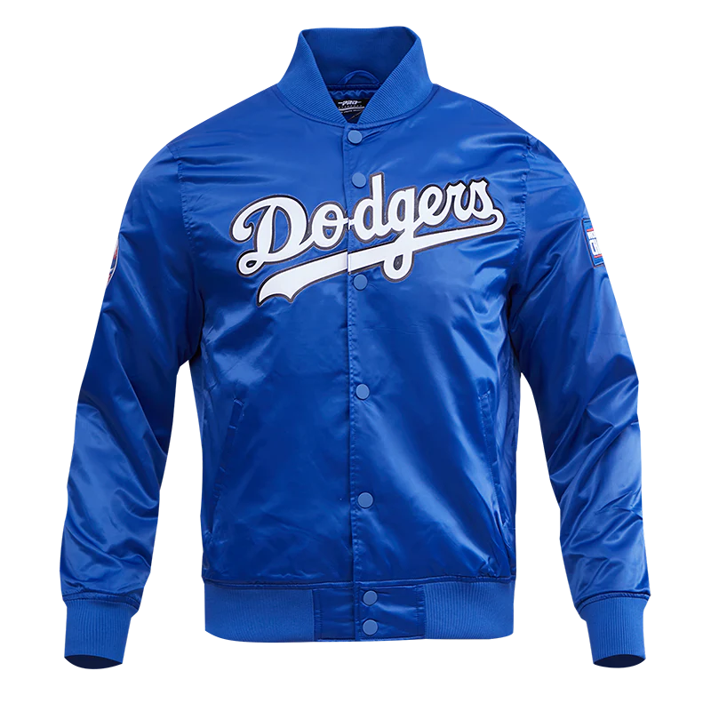 MLB LOS ANGELES DODGERS BIG LOGO MEN'S SATIN JACKET