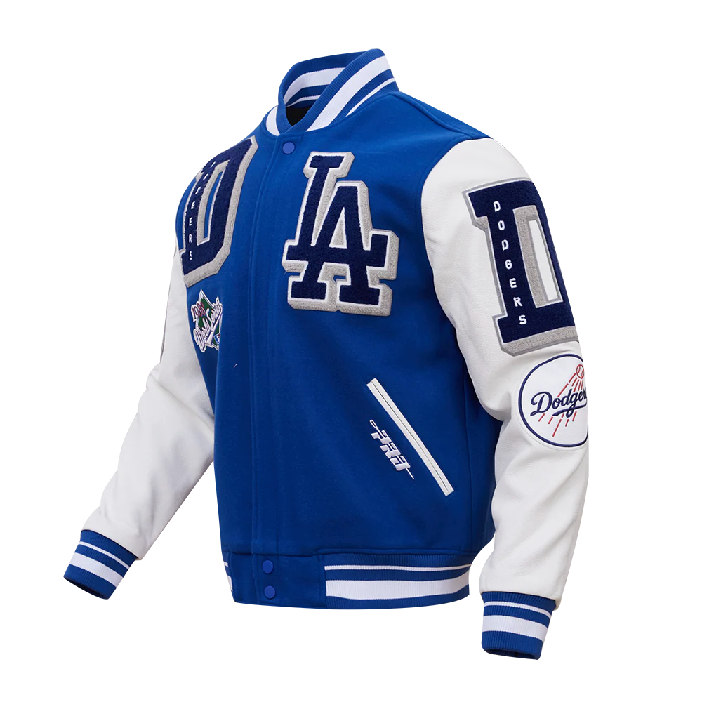 MLB LOS ANGELES DODGERS MASHUP MEN'S RIB WOOL VARSITY JACKET
