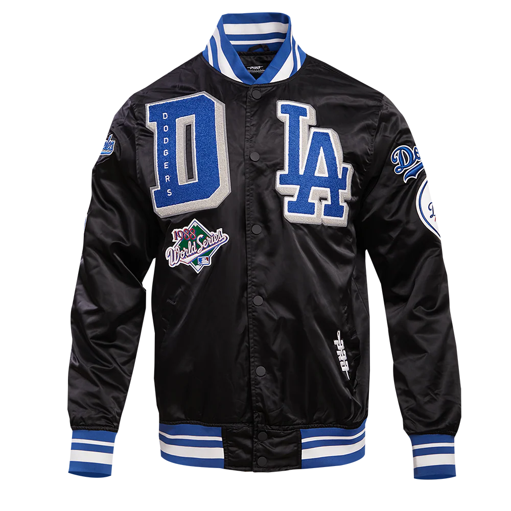 MLB LOS ANGELES DODGERS MASHUP MEN'S RIB SATIN JACKET