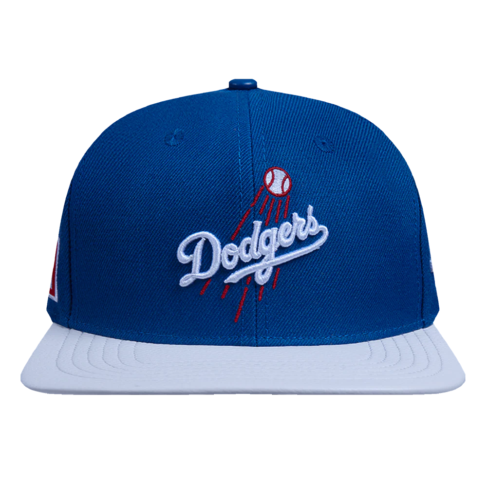 MLB LOS ANGELES DODGERS FAST LANE LOGO WOOL STRAPBACK