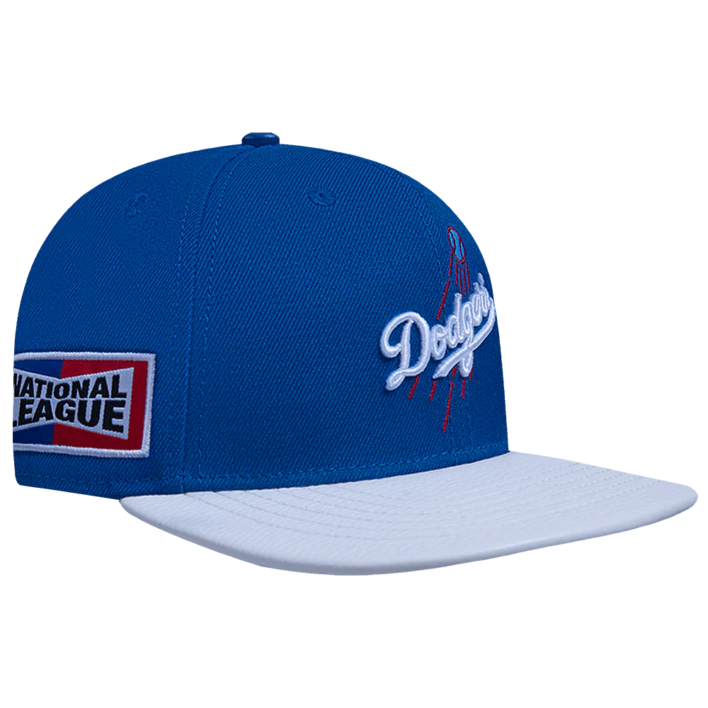 MLB LOS ANGELES DODGERS FAST LANE LOGO WOOL STRAPBACK