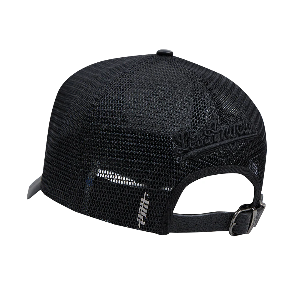 MLB LOS ANGELES DODGERS BLACK OUT CLASSIC LOGO PINCH FRONT STRAP