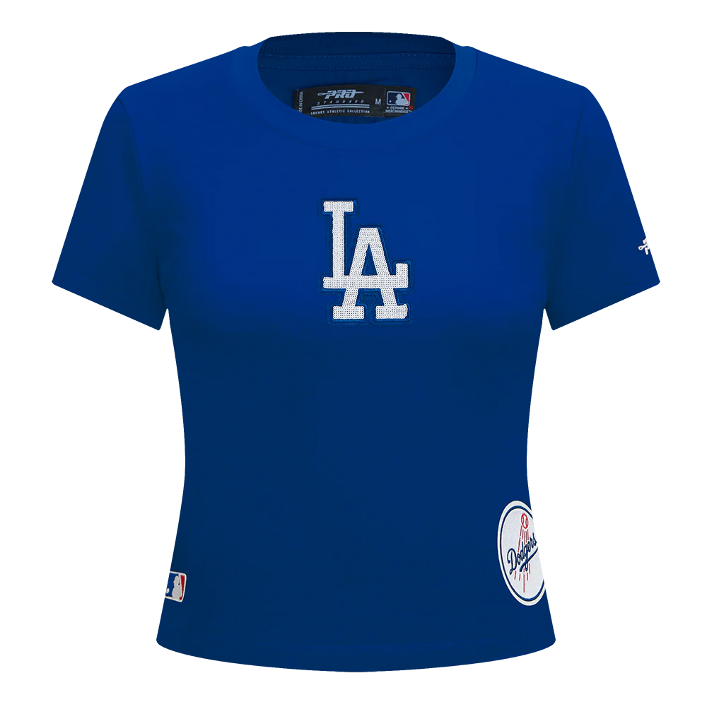 MLB LOS ANGELES DODGERS GAME DAY CLASSICS WOMEN'S SINGLE JERSEY BABY DOLL TOP