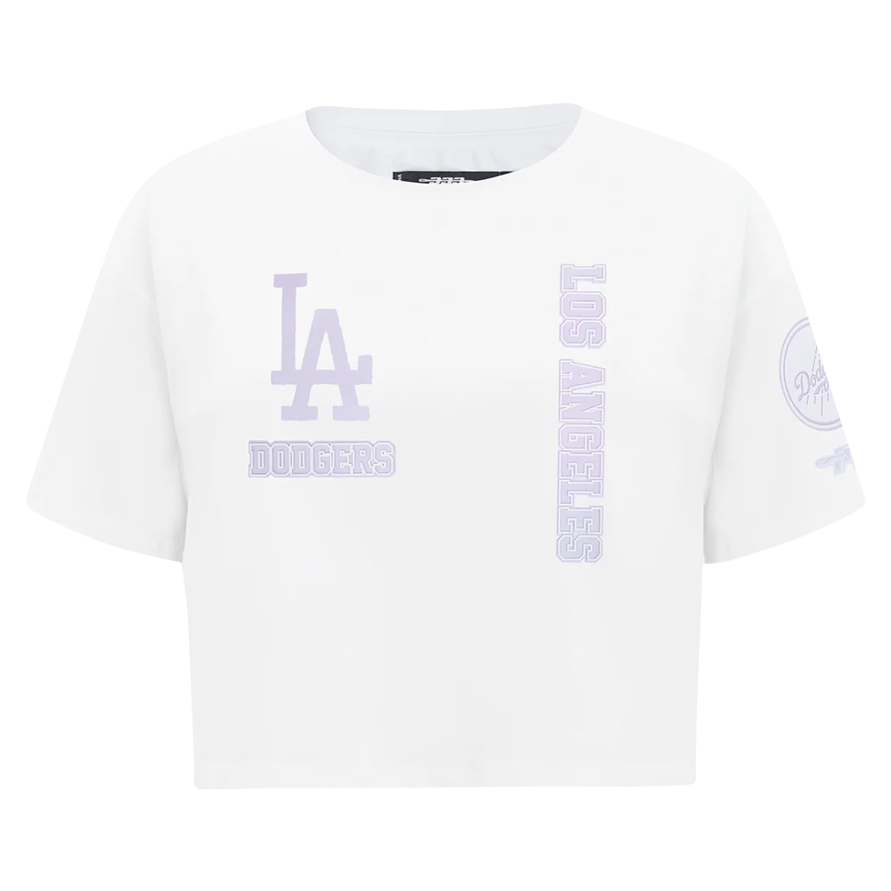 MLB LOS ANGELES DODGERS HOLOGRAM WOMEN'S SINGLE JERSEY BOXY TOP