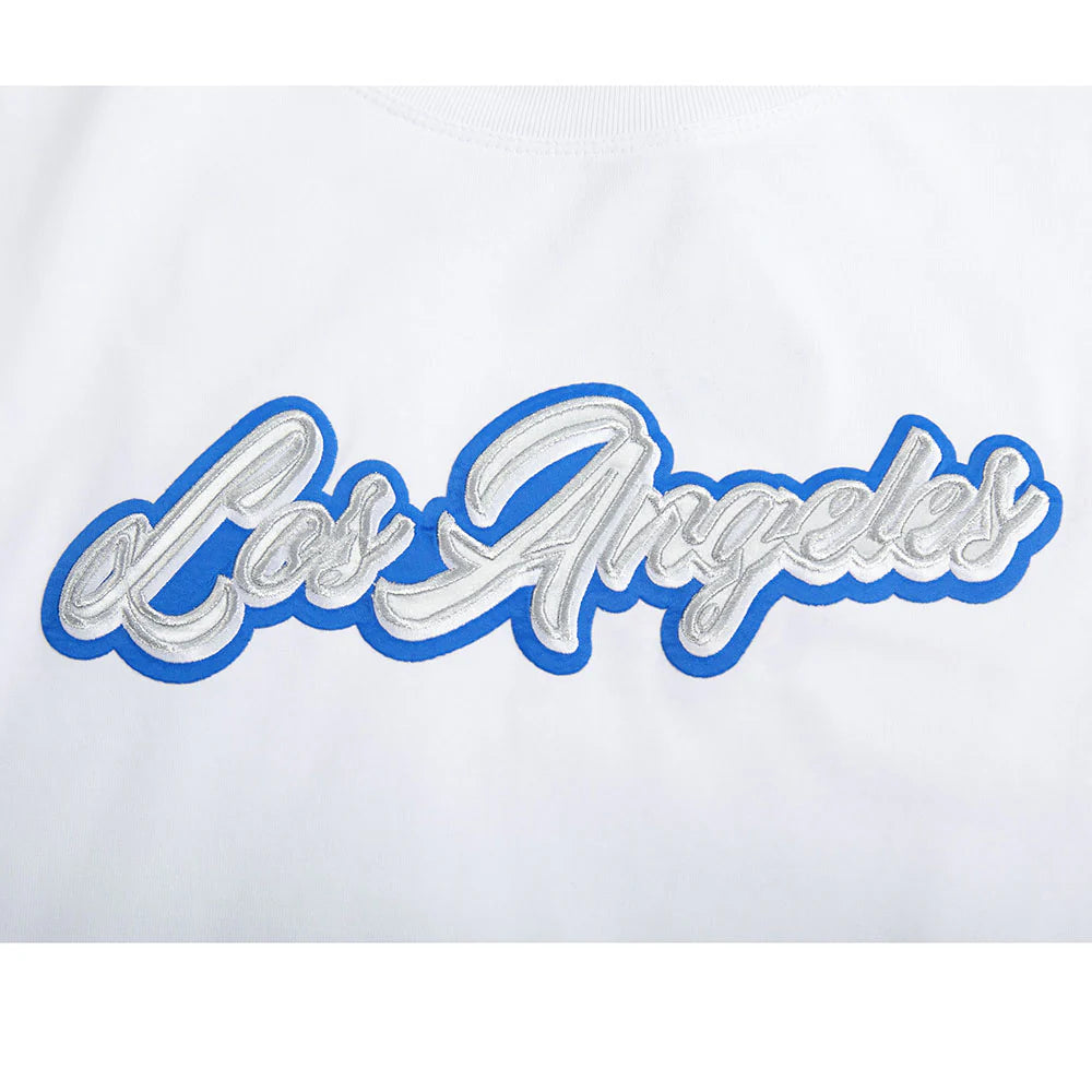 MLB LOS ANGELES DODGERS SHEER INFLUENCE WOMEN'S BOYFRIEND TOP