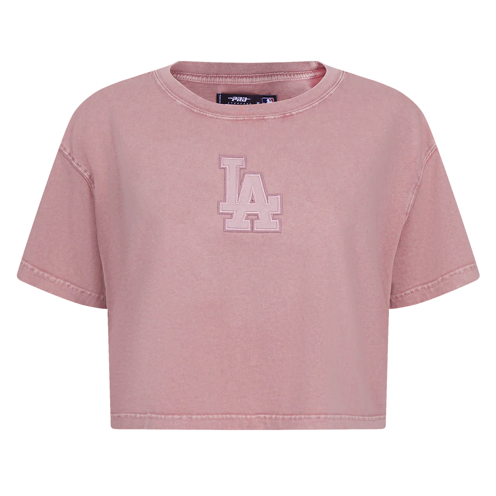 MLB LOS ANGELES DODGERS WASHED CLASSIC WOMEN'S ENZYME WASH BOXY TEE