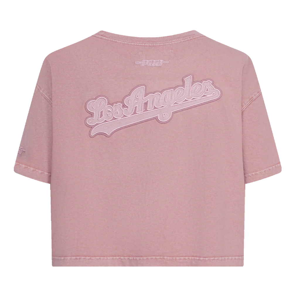 MLB LOS ANGELES DODGERS WASHED CLASSIC WOMEN'S ENZYME WASH BOXY TEE