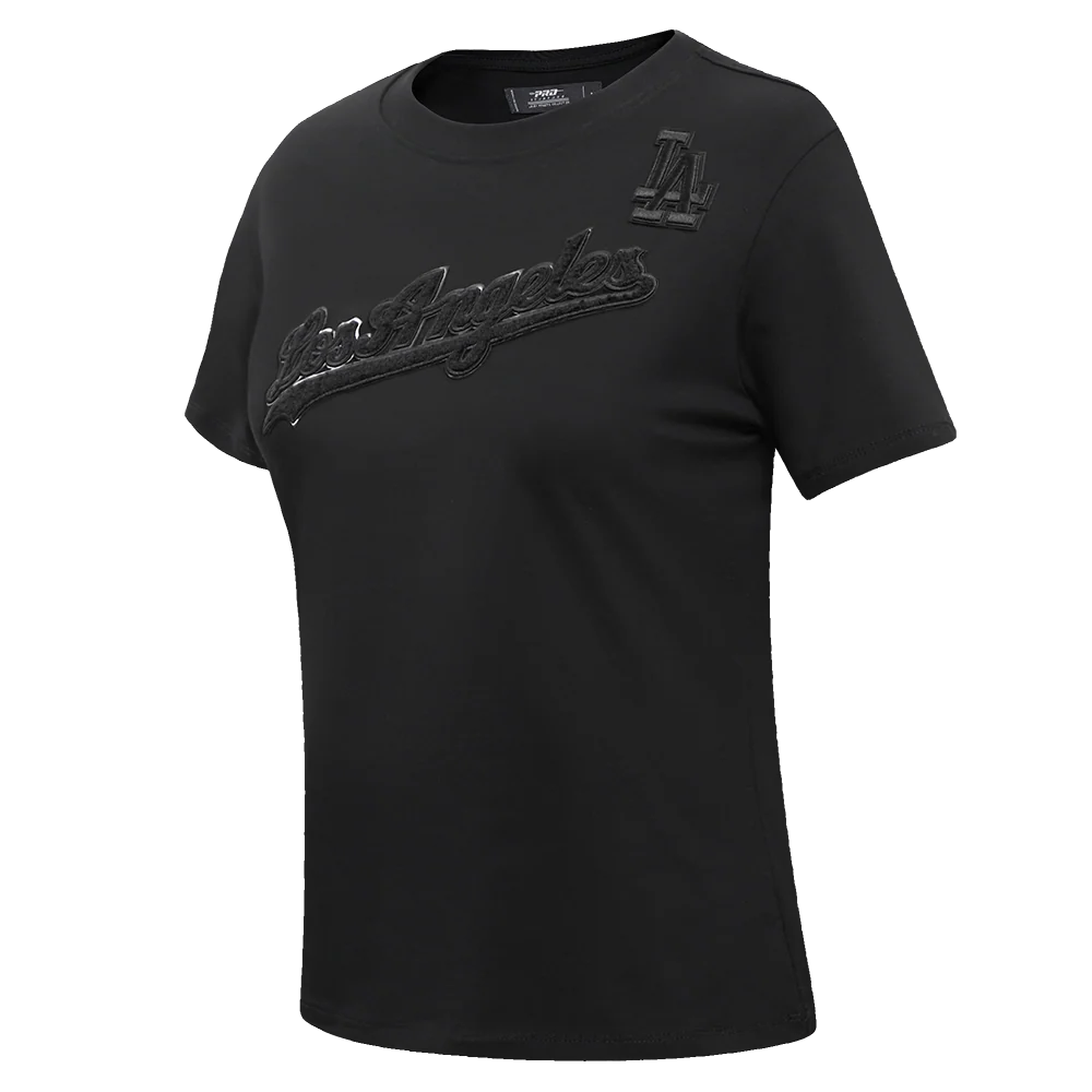 MLB LOS ANGELES DODGERS TRIPLE BLACK WOMEN'S SINGLE JERSEY SLIM FIT TOP