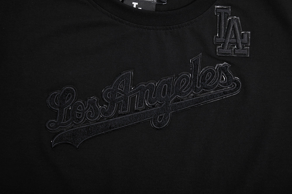 MLB LOS ANGELES DODGERS TRIPLE BLACK WOMEN'S SINGLE JERSEY SLIM FIT TOP
