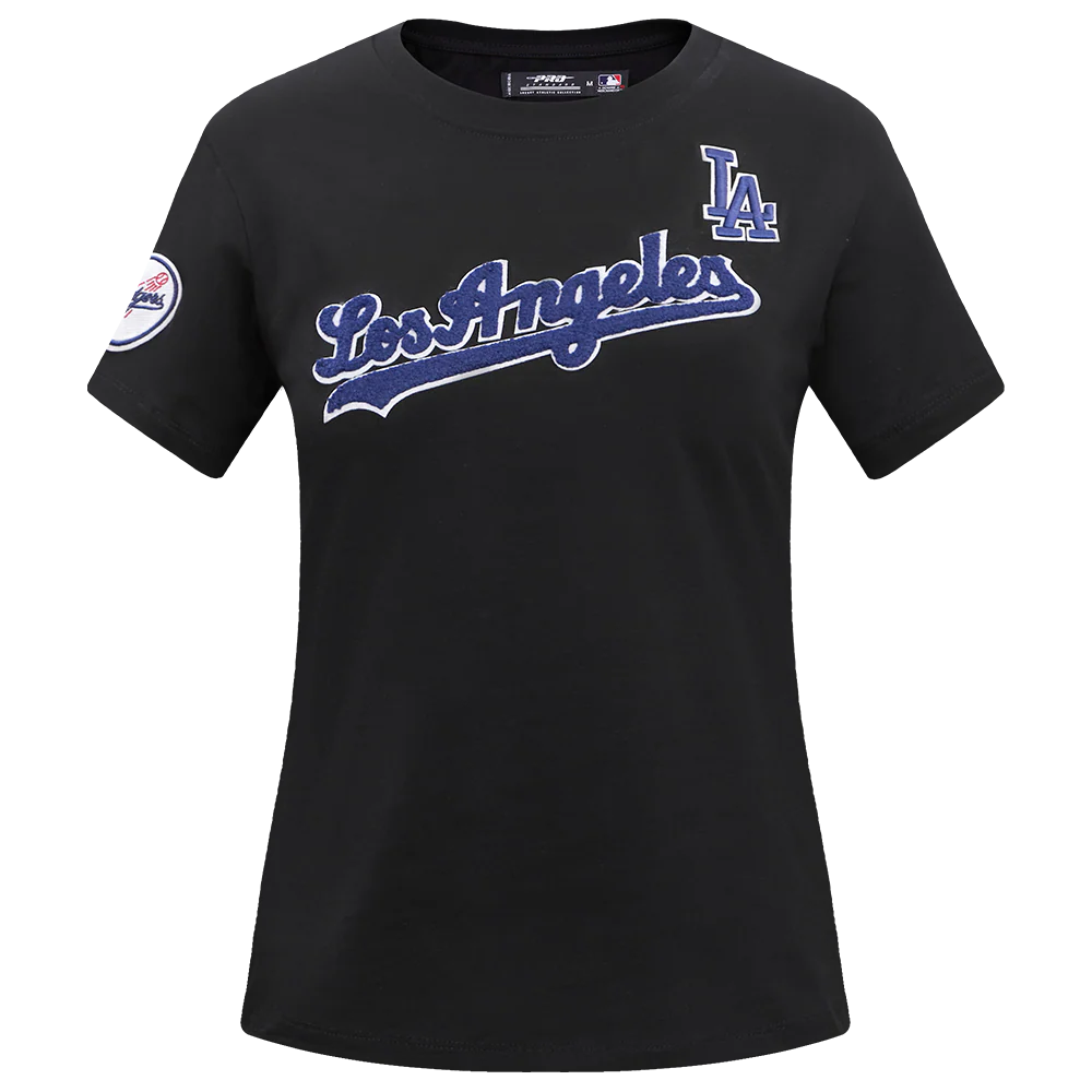 MLB LOS ANGELES DODGERS CLASSIC SHORT SLEEVE WOMEN'S SINGLE JERSEY SLIM FIT TOP