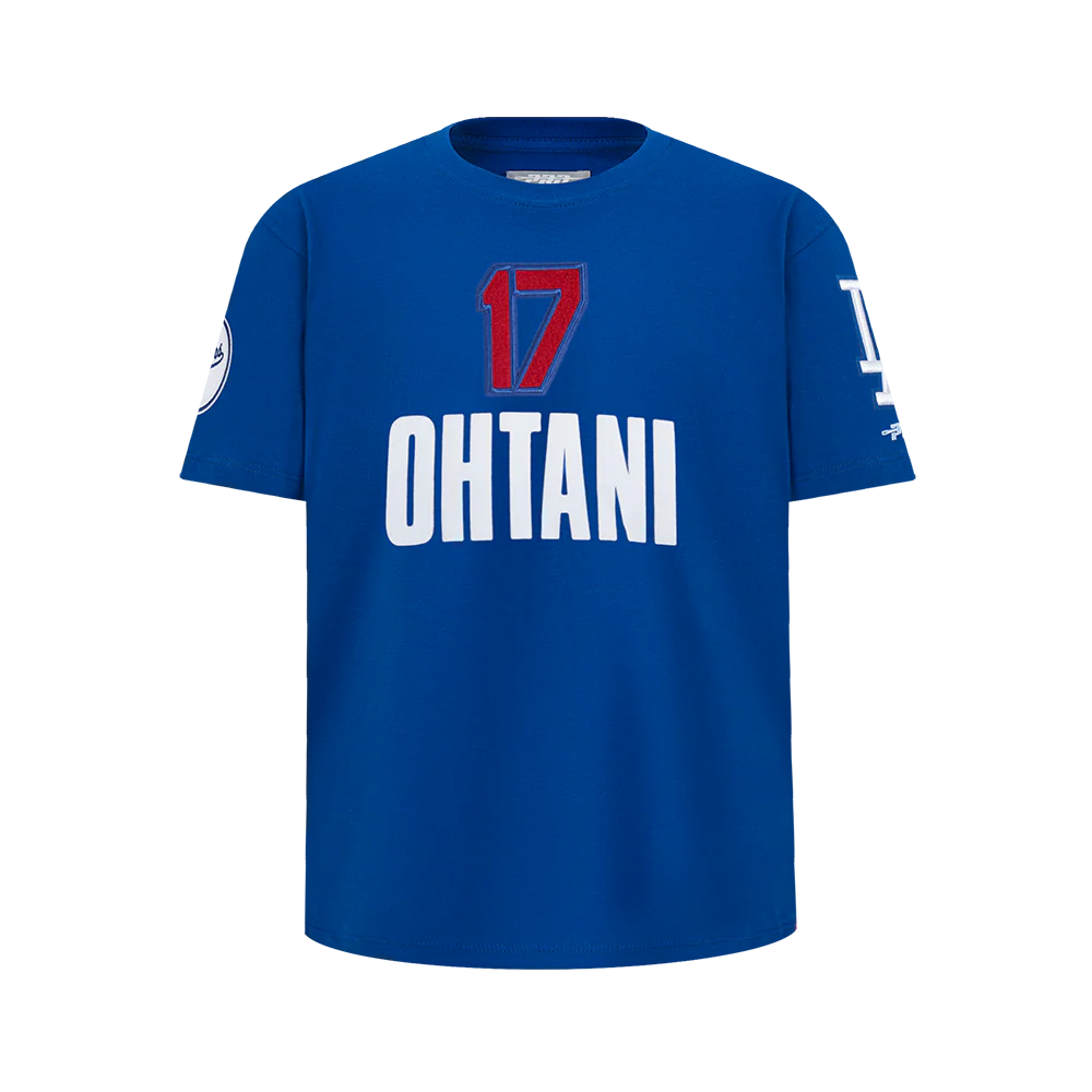 MLB LOS ANGELES DODGERS SHOHEI OHTANI #17 CLASSIC PLAYER NAME AND NUMBER BIG BOYS SHORT SLEEVE TOP