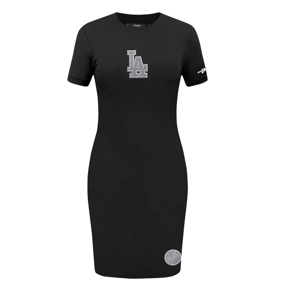 MLB LOS ANGELES DODGERS REVERSE FRENCH TERRY WOMEN'S BODYCON DRESS