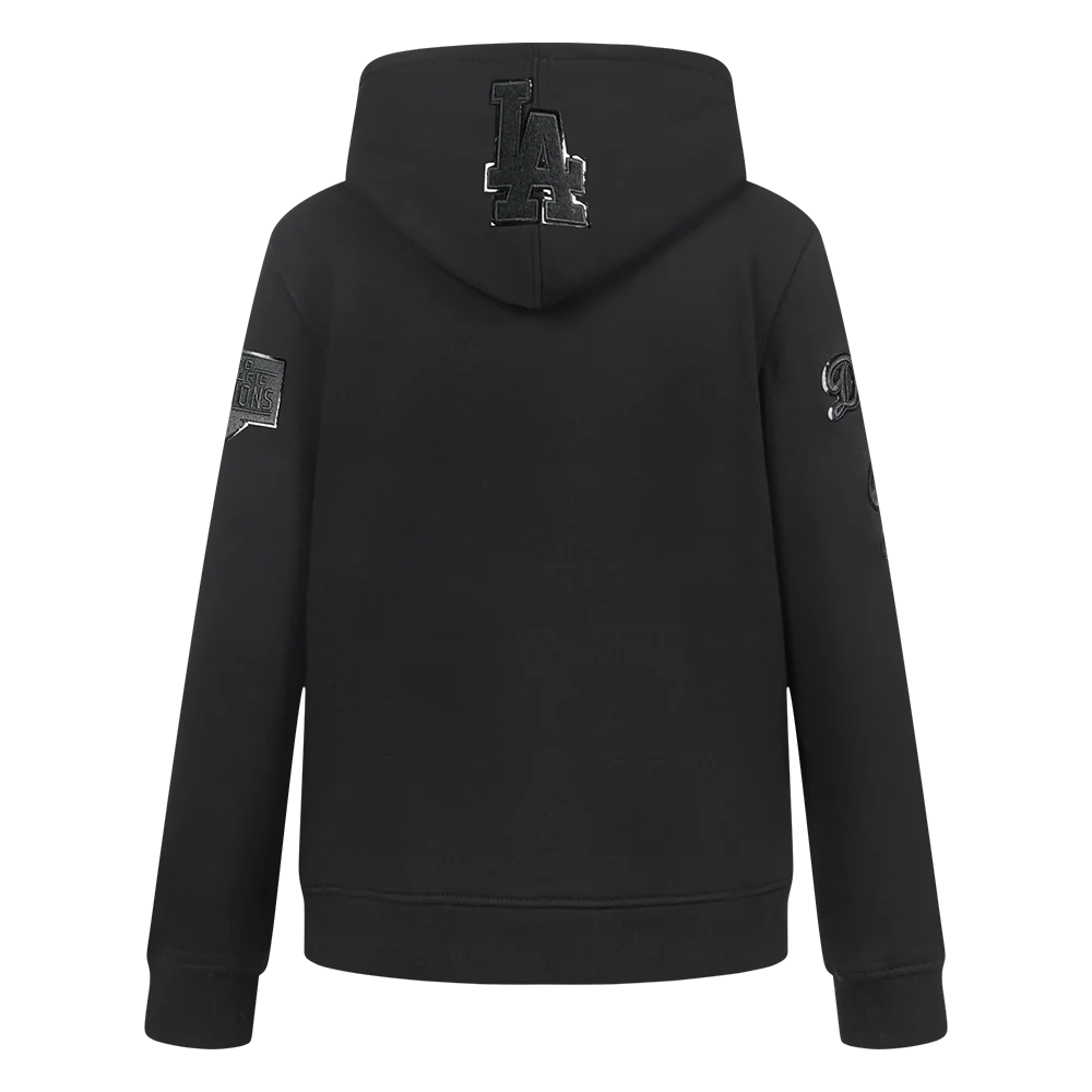 MLB LOS ANGELES DODGERS TRIPLE BLACK BIG BOYS FLEECE PULLOVER HOODIE