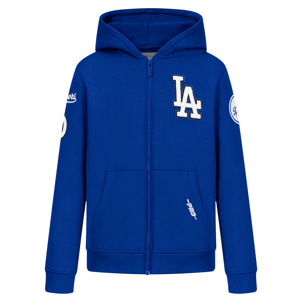 MLB LOS ANGELES DODGERS CLASSIC BIG BOYS FLEECE FULL ZIP HOODIE