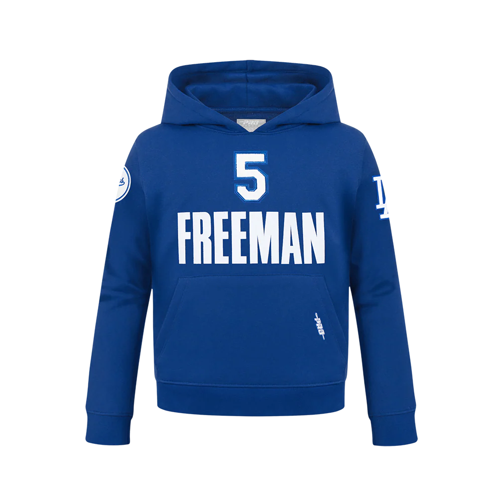 MLB LOS ANGELES DODGERS FREDDIE FREEMAN #5 CLASSIC PLAYER NAME AND NUMBER BIG BOYS PULLOVER HOODIE