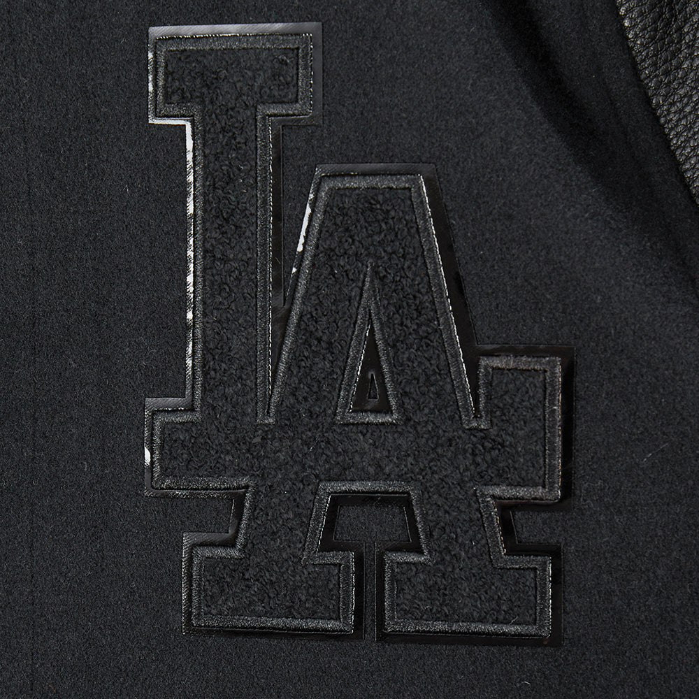 MLB LOS ANGELES DODGERS TRIPLE BLACK BIG BOYS WOOL VARSITY JACKET