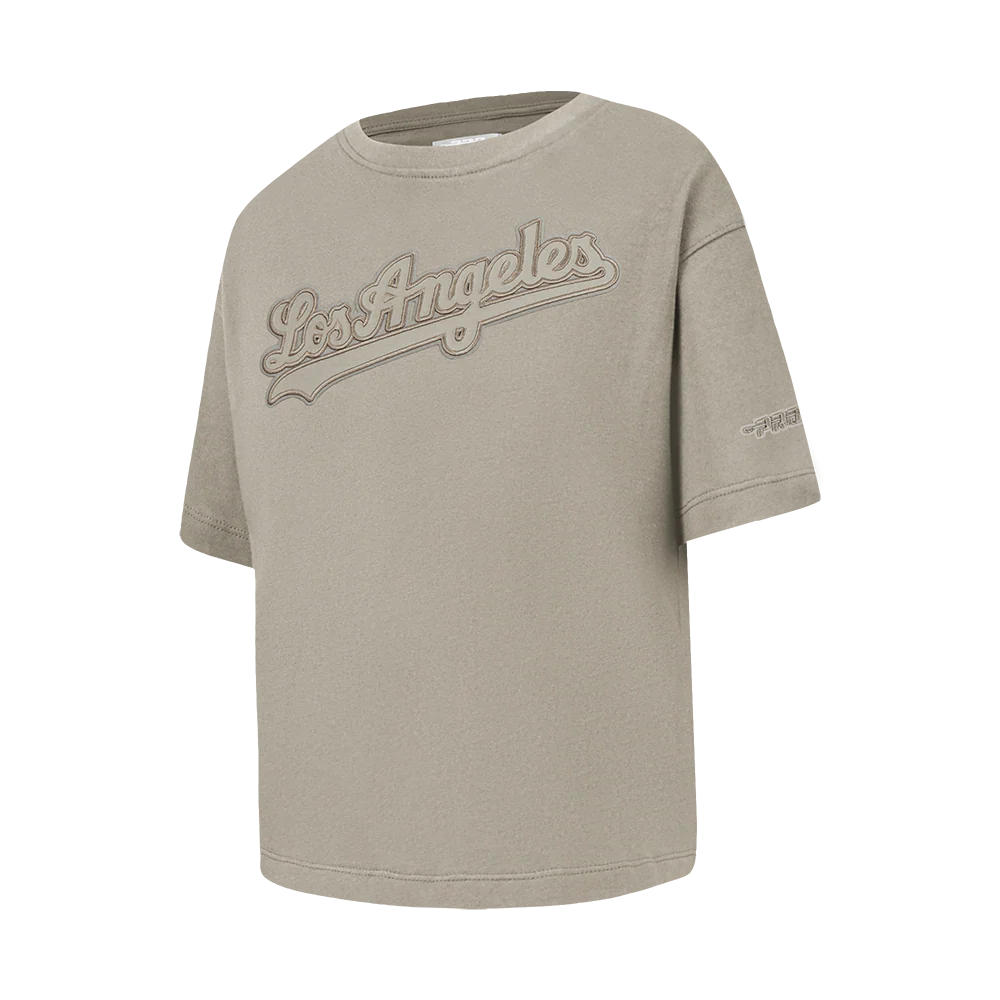 MLB LOS ANGELES DODGERS NEUTRAL BIG GIRLS SHORT SLEEVE BOXY TOP