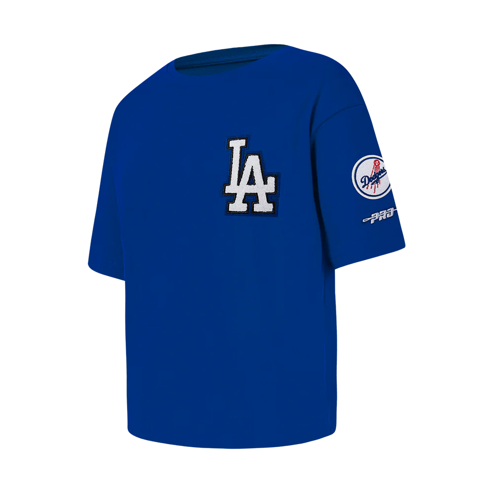 MLB LOS ANGELES DODGERS CLASSIC BIG GIRLS SHORT SLEEVE BOXY TOP