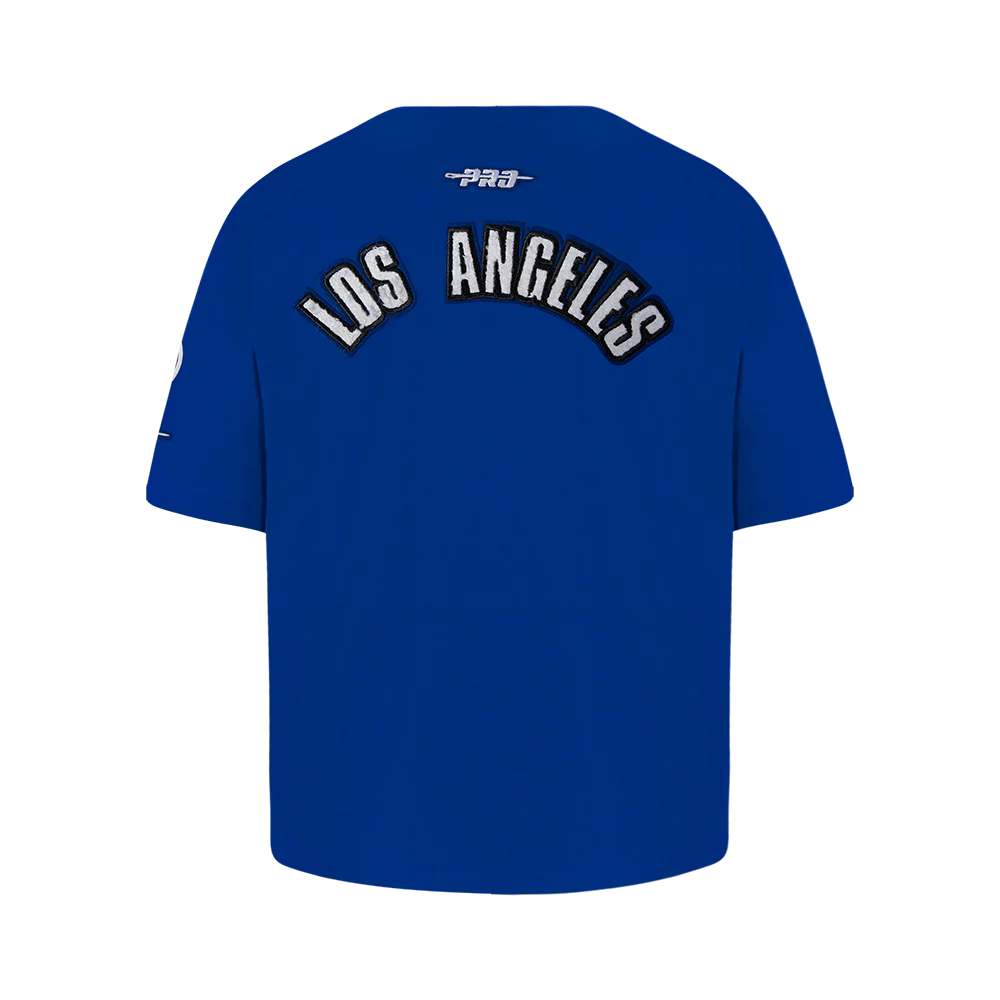 MLB LOS ANGELES DODGERS CLASSIC BIG GIRLS SHORT SLEEVE BOXY TOP