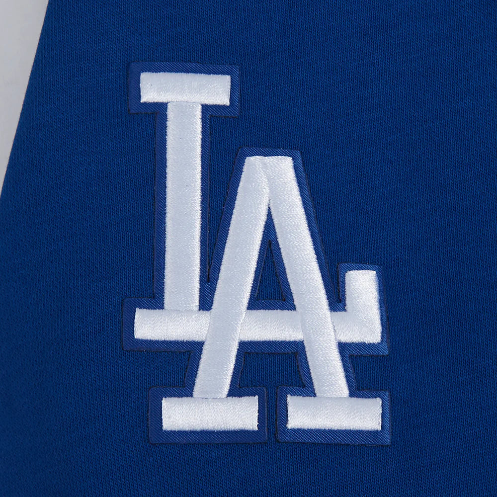 MLB LOS ANGELES DODGERS CITY RANSOM WOMEN'S RIB FLEECE CROPPED PULLOVER HOODIE