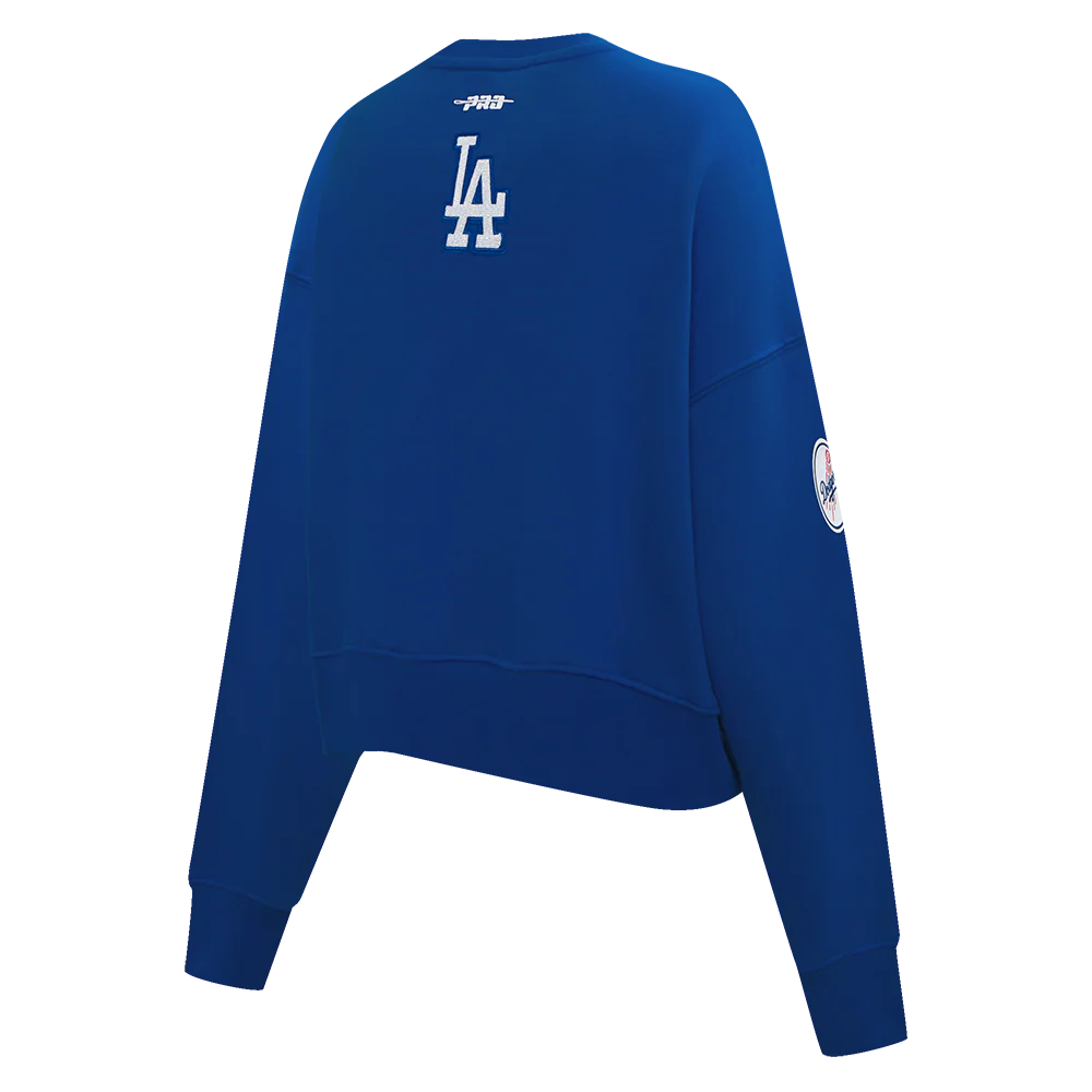 MLB LOS ANGELES DODGERS GAME DAY CLASSICS WOMEN'S DOUBLE KNIT CREWNECK
