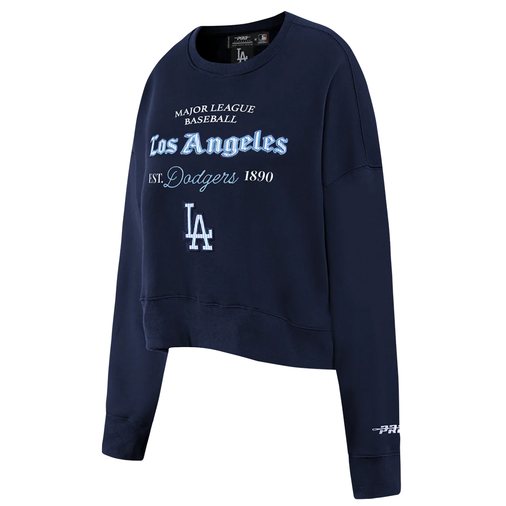 MLB LOS ANGELES DODGERS COUNTRY CLUB WOMEN'S DOUBLE KNIT CREWNECK