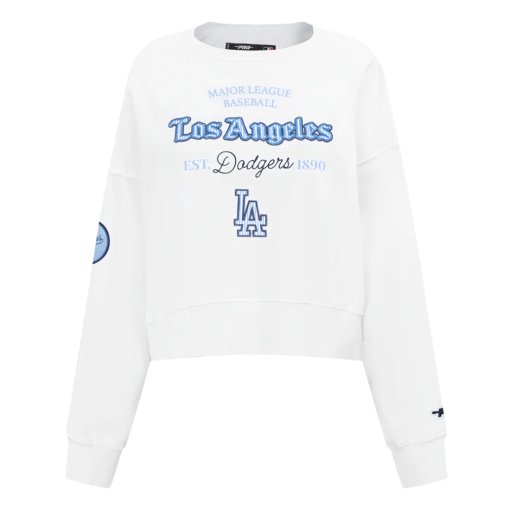 MLB LOS ANGELES DODGERS COUNTRY CLUB WOMEN'S DOUBLE KNIT CREWNECK