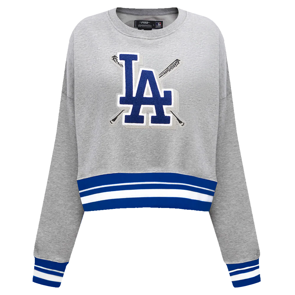 MLB LOS ANGELES DODGERS MASHUP WOMEN'S RIB CREWNECK