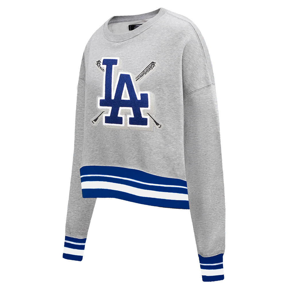 MLB LOS ANGELES DODGERS MASHUP WOMEN'S RIB CREWNECK