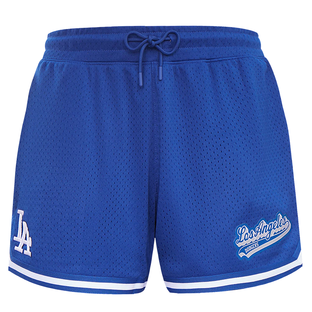 MLB LOS ANGELES DODGERS SCRIPT TAIL WOMEN'S MESH SHORT